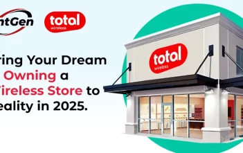 a picture of a Total Wireless store with the AntGen logo and Total Wireless logo